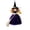 A001- Purple, variant on Witch Halloween Decorations 8 Inch Hanging Ornament Cute Orange Plush Doll with Broom Indoor Outdoor Home Party Display, 1 Pack