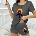 thumbnail image 5 of Censtreet Women's Pajama Sets Halloween Short Sleeve Pjs 2 Piece Top and Shorts Sleepwear Comfy Soft Lounge Sets S-XL, 5 of 7