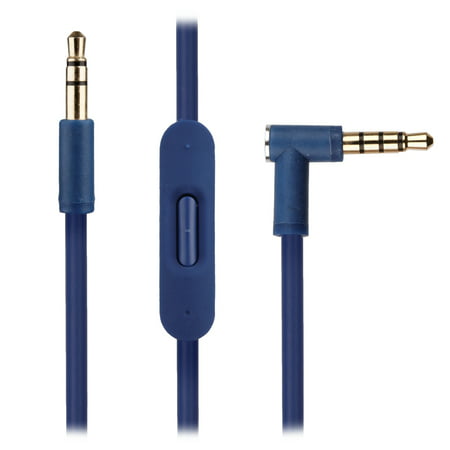 Blue Audio Cable w/ RemoteTalk for Solo2 Beats by Dr Dre Headphones - Solo