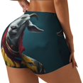 thumbnail image 2 of Fotbe Surrealist Goat Seamless Shorts, Womens Workout Shorts High Waist Stretch Booty Short for Gym/Yoga/Running/Biking-Small, 2 of 9