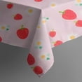 thumbnail image 4 of Strawberry Plants Fruit Daisy Pink Pattern Rectangle Tablecloth 60"x120",Waterproof Polyester Rectangle Table Cloth, Wipeable Spillproof Polyester Tablecloth for Dining, Camping, Indoor and Outdoor, 4 of 6