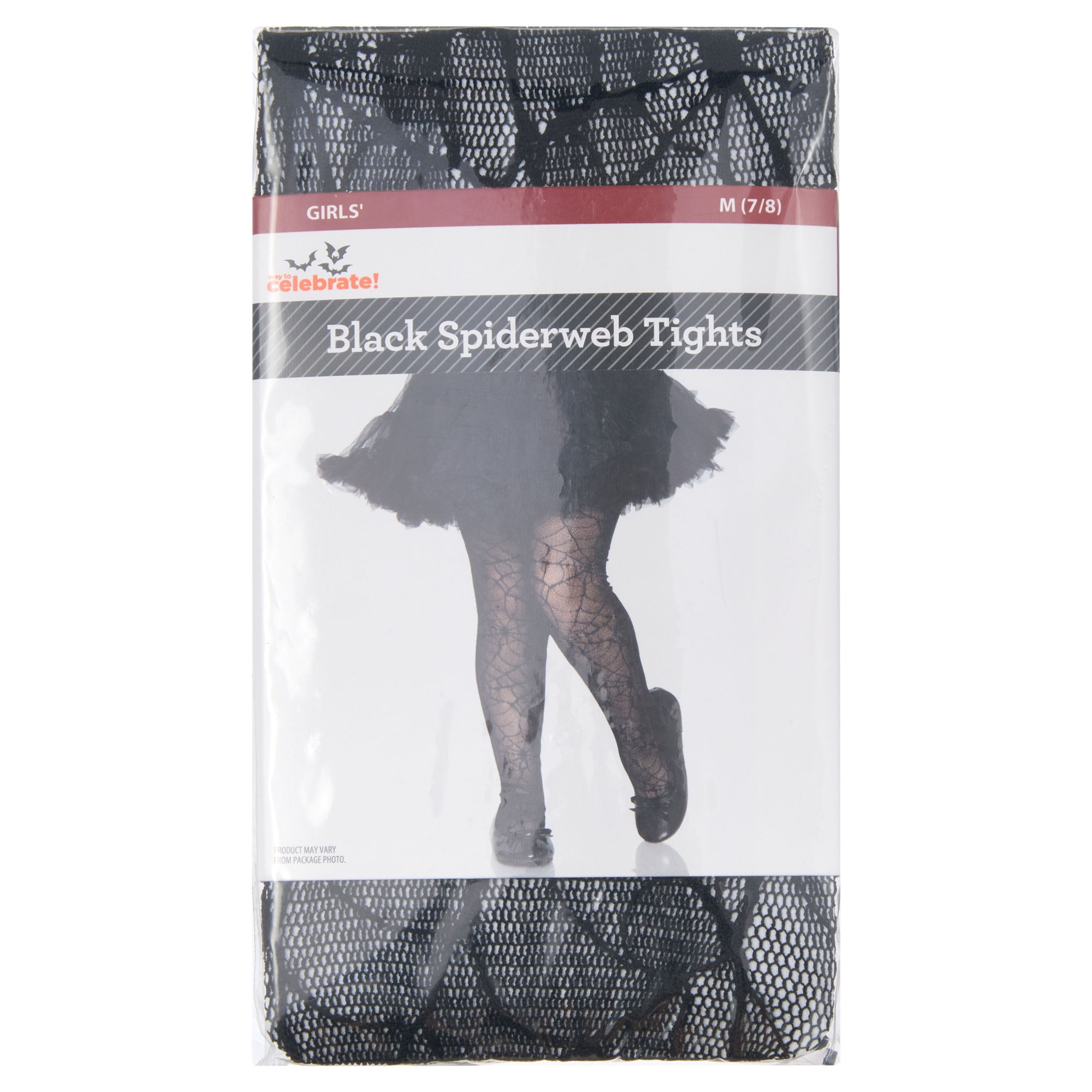 Spiderweb Tights Costume Accessory for Children, Black, M (7/8), Halloween by Way To Celebrate