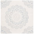 thumbnail image 2 of SAFAVIEH Blossom Brody Medallion Area Rug, Ivory/Blue, 6' x 6' Square, 2 of 9