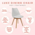 thumbnail image 3 of Luke Dining Table Set for 2 Featuring White Top Kitchen Table with 2 Dining Chairs , 3 of 5