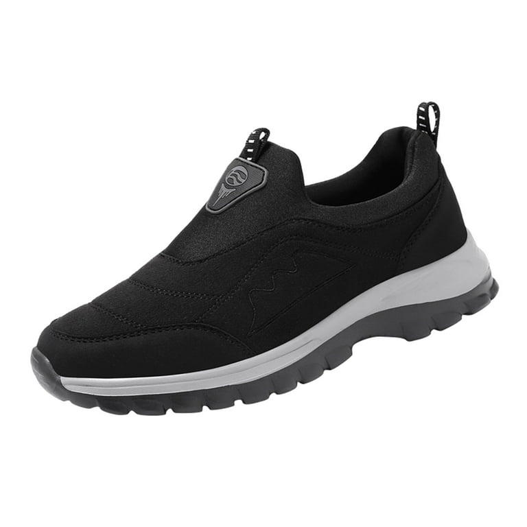 Wefuesd Couple Men s Autumn And Winter New Warm Elderly Non Slip Slip On Walking Shoes Fashion Lightweight Casual Shoes Mens Casual Shoes Mens Shoes Black 45 Walmart
