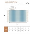 thumbnail image 2 of Blue Ombre Bathroom Rug 2'x3', Modern Abstract Art Farmhouse Gradient Low Profile Front Entryway Rug with Tassels, Woven Cotton Washable Kitchen Mat Carpet for Foyer Bedroom Back Door Decor, 2 of 9