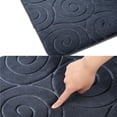 thumbnail image 4 of Naiovety Juego de alfombrillas de baño elegantes e impermeables de 3 piezas, juego de alfombrillas de baño fáciles de limpiar e instalar, Juegos de accesorios de baño cielo azul, 4 of 6