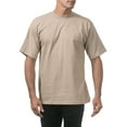 thumbnail image 5 of Pro Club Men's Heavyweight Cotton Short Sleeve Crew Neck T-Shirt, Khaki, 4X-Large, 5 of 5