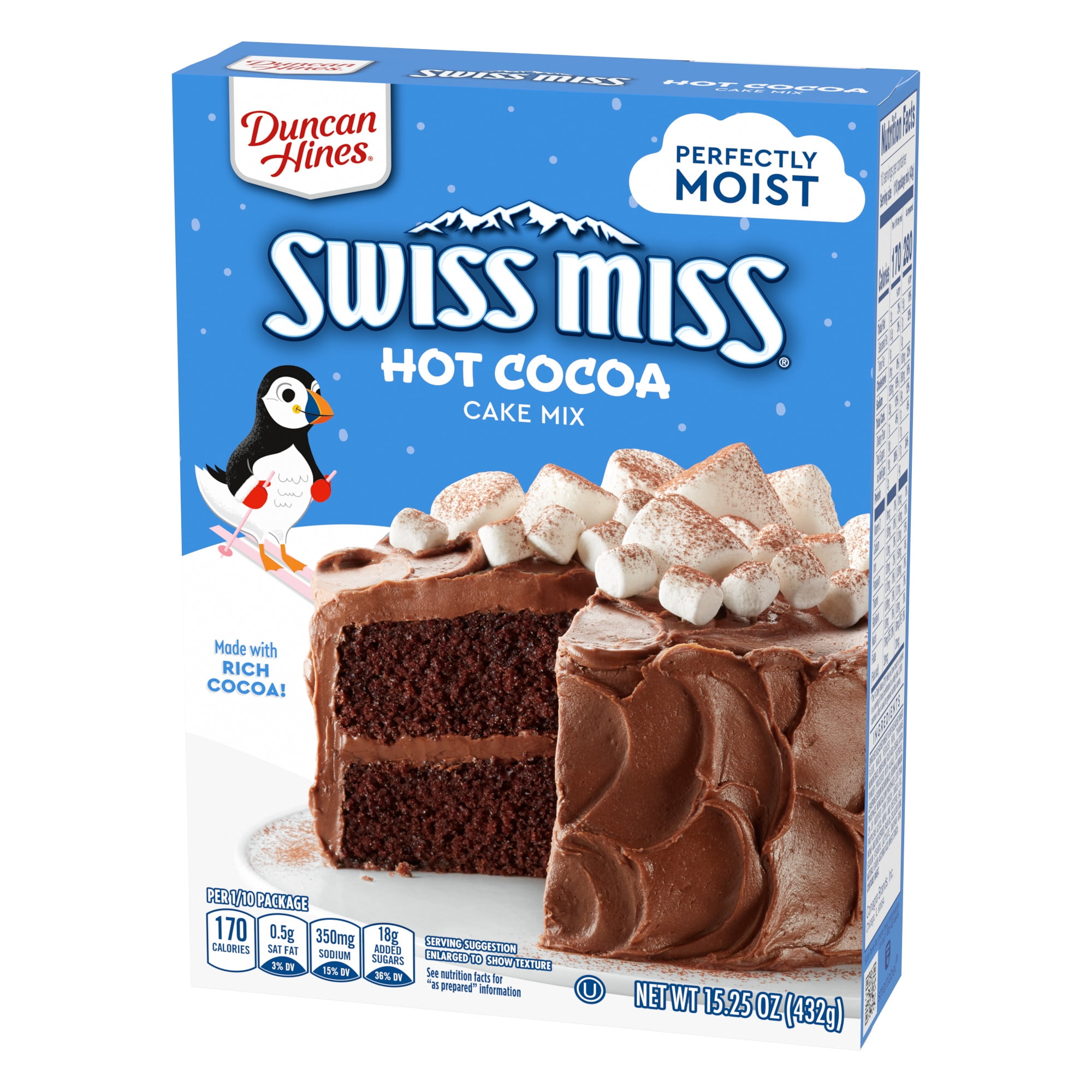 Duncan Hines Swiss Miss Hot Cocoa Flavored Cake Mix, 15.25 oz