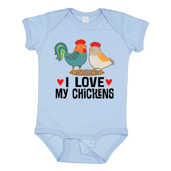 Inktastic Chicken Farmer I Love My Chickens Boys or Girls Baby Bodysuit