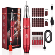 Electric Nail Drill Machine, CIICII 30000RPM Professional Nail Drill Kit Red