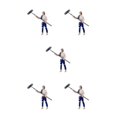 thumbnail image 2 of Ruiboury Miniature Hand-Painted Model People Figure Diorama Scenery Lifelike and Charming Assistant White height 2.8-3cm 5Set, 2 of 6