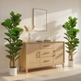 thumbnail image 2 of HOMCOM Faux Fiddle Leaf Fig Tree Set of 2, 6FT Faux Tree for Indoor Decor, 2 of 10