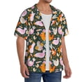thumbnail image 4 of Sigee Roosters and Chicks Print Men's Shirts Casual Button Down Short Sleeve Summer Beach Shirt Hawaiian Vacation Shirts Tee Shirt-Large, 4 of 7