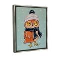 thumbnail image 4 of Stupell Industries Owl & Winter Scarf Animals & Insects Painting Gray Floater Framed Canvas Art Print Wall Art, 25 x 31, 4 of 10