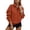 Orange, variant on Womens Half Zip Oversized Sweatshirts Fleece Hoodies 2026 Trendy Long Sleeve Pullover Tops Y2k Fall Clothes White S