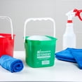 thumbnail image 3 of Restaurantware-RW Clean 3 Quart Cleaning Buckets, 10 Detergent Square Buckets - With Measurements, Built-In Spout And Handle, Green Plastic Utility Buckets, For Home Or Commercial Use,, 3 of 10