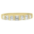 thumbnail image 2 of Dazzlingrock Collection 0.47 CT 14K Round, Baguette White Diamond Wedding Ring, Yellow Gold Size 6.5, 2 of 3