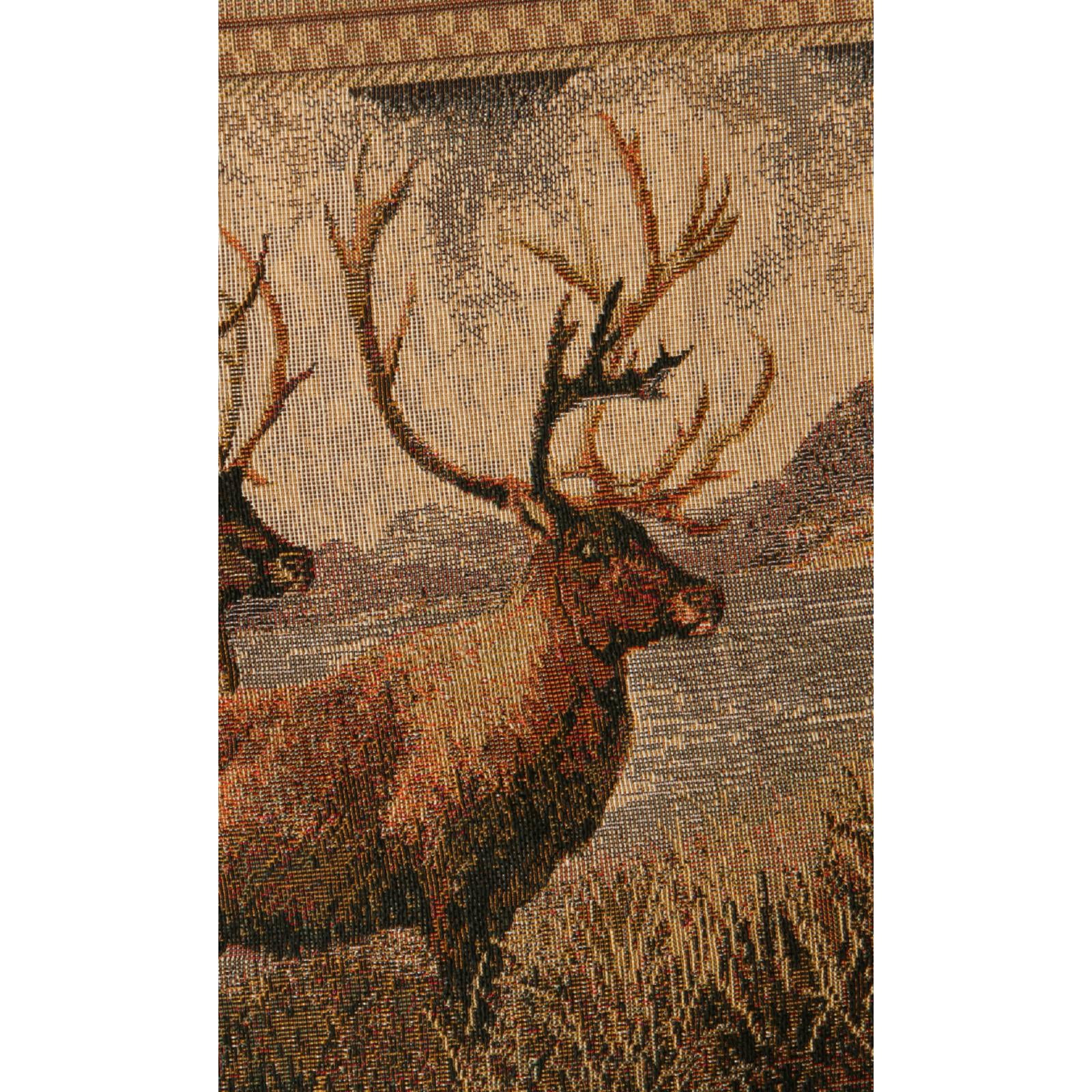 American Furniture Classics 26.5" Microfiber Deer Valley Ottoman in Brown