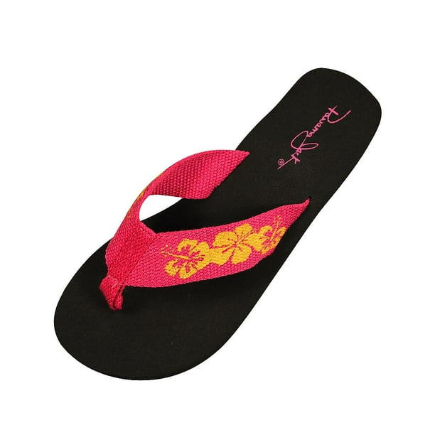 Panama Jack Ladies Flip Flop Sandal 34372Medium black/fuchsia