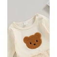 thumbnail image 5 of Cenuakty Baby Girls Mesh Romper Dress Bear Pattern Long Sleeve Jumpsuits for Newborn Infant Toddler Cute Clothes, 5 of 8