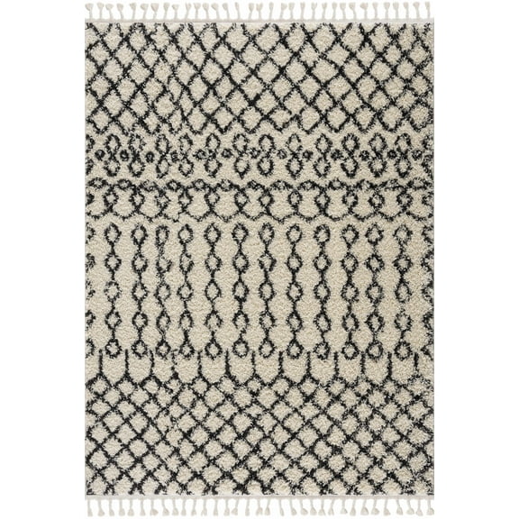 Boutique Rugs Munich Bohemian/Global Area Rug - Charcoal, Peach - 7'10" x 10'