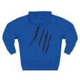 thumbnail image 2 of Effete Feline Claw Marks Scratch Three-Panel Fleece Hoodie, 2 of 6