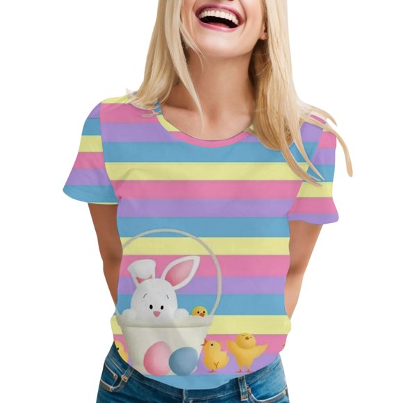 YDLCAFD Orange Tops for Women Womens Fashion for Casual Tops Short Sleeve Round Neck Tee Printing Loose Top T Shirt Hot Pink Tops Women Nike T Shirts Women