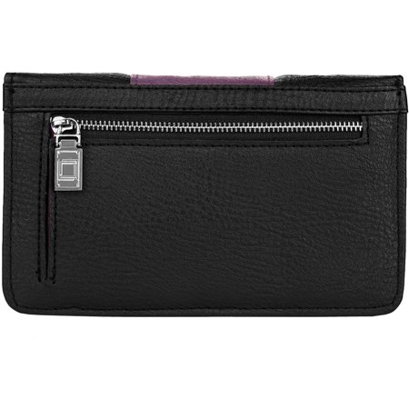 LENCCA Kyma Women's Universal Smartphone Wallet Case with Attachable Shoulder Strap fits Phones up to 6"