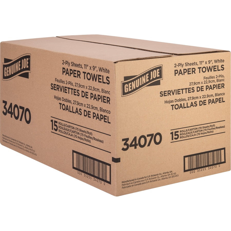 Genuine Joe 2-ply Paper Towel Rolls, Each