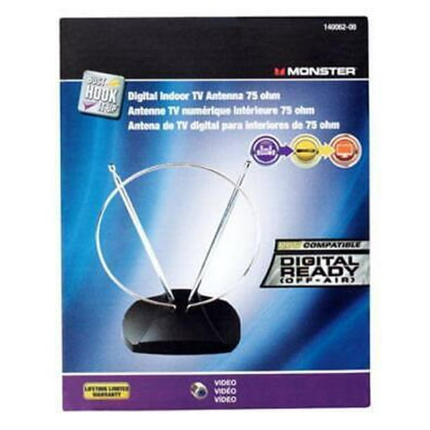 Monster 14006200 VHF/UHF/FM Digital Indoor TV Antenna, 75 OHM
