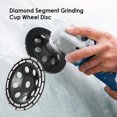 thumbnail image 1 of Peggybuy Diamond Segment Grinding Cup Wheel Disc Double Row Stone Brick Tile Grinder, 1 of 7