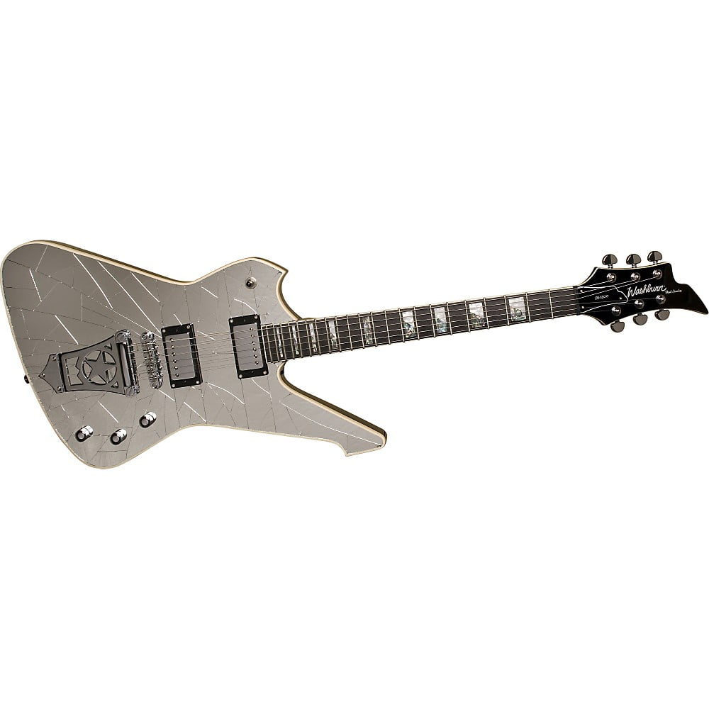 Washburn Paul Stanley Signature Electric Guitar with Cracked Mirror Top  Cracked Mirror - Walmart.com