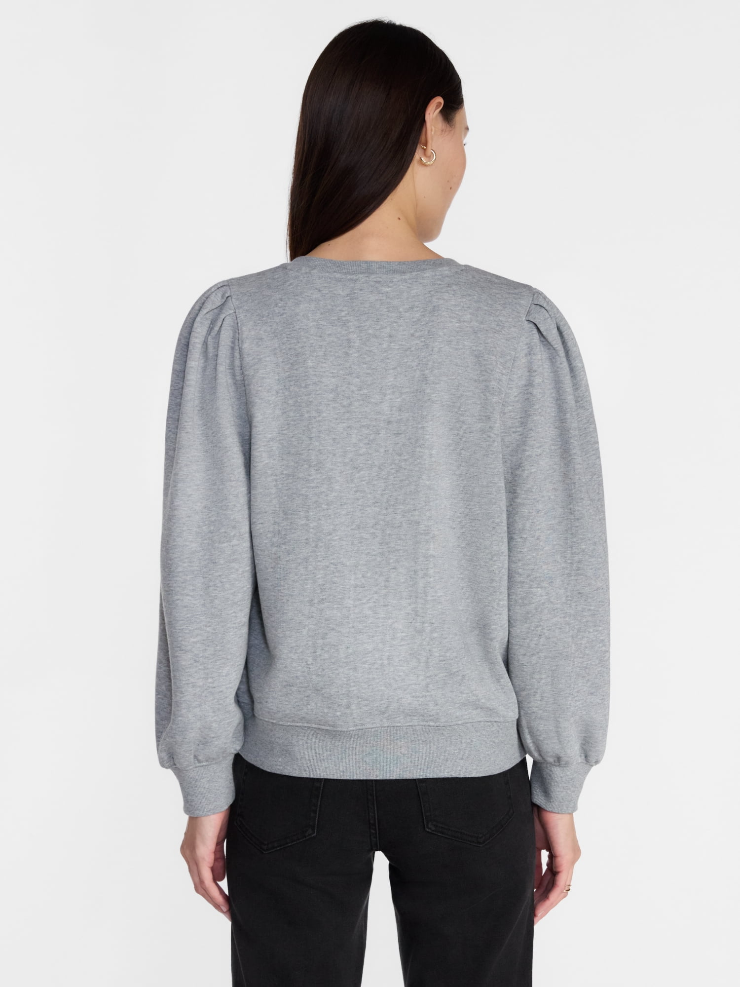 Scenario Women's Henley Sweatshirt with Long Sleeves, Sizes XS-XXXL