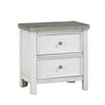 thumbnail image 6 of Xukmct Nightstand with 2 Drawers, Wood Beside Table for Bedroom, Living Room, White + Gray, 6 of 7