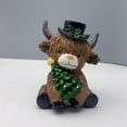 thumbnail image 6 of jicheng Christmas Highland Cow Statue Decoration Resin Table Ornament Home Accent for Entrance Coffee Table Office Family Living Room Christmas Tree, 6 of 9