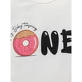 thumbnail image 4 of Coduop Baby Girl Birthday Outfit Set Short Sleeve Romper and Donut Flare Long Pant 3Pcs Clothes Set, 4 of 7