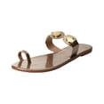 thumbnail image 3 of Women's Shoes Leisure Metal Low Heel Toe Sandals Women's Light Sandals Flip-Flops Slippers, 3 of 4