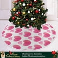 thumbnail image 6 of FMSHPON Valentine's Day Love Heart Pink Xmas Christmas Tree Skirt Stand Mat for Holiday Party Decoration Indoor Outdoor 36 inches, 6 of 6