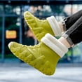 thumbnail image 4 of Men's Thick Bottom Anti Casual Work with Plush Insulation Dual-Use Waterproof Mid Top Snow Boots Green 42, 4 of 6