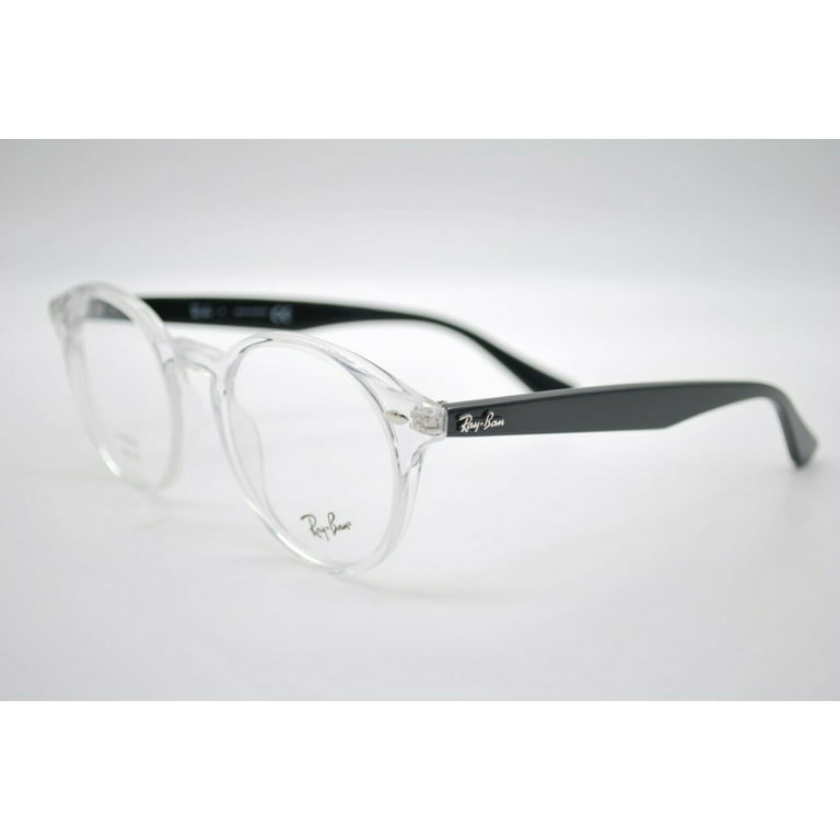 NEW RAY 2180-V 5943 CLEAR AND BLACK AUTHENTIC EYEGLASSES FRAMES RX 49-21 - Walmart.com