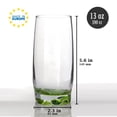 thumbnail image 4 of LAV Drinking Glasses Set of 6, Long Colorful Glass Tumbler, Great Glassware Set for Water and Beverages, 13 oz, 4 of 6