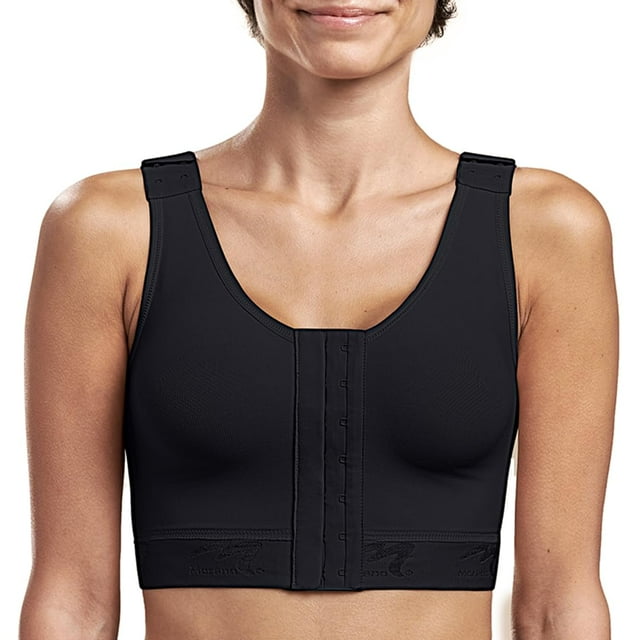 MARENA Original Bra - Post Surgery Compression Garment with Full Adjustability, 36 B/C, Black