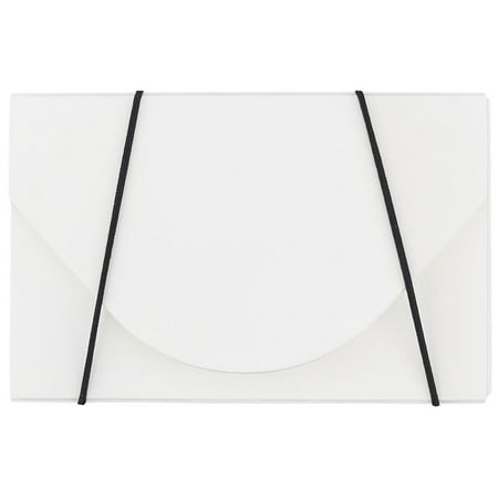JAM Plastic Business Card Holder Case, White, (Best Plastic Business Cards)