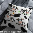 thumbnail image 2 of Homewish Cute Cartoon Cow Fabric by the Yard 1 Yard,Rustic Farmhouse Cabin Home Decor Fabric by the Yard,Kawaii Farm Cattle Sewing Fabric For Boys Girls,Microfiber Bedroom Decor, 2 of 6