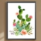 thumbnail image 1 of Cuadros Decorativos 5D bricolaje taladro redondo completo diamante pintura Cactus Kit decoración del hogar artesanía (K265) Wdftyju embutido en tela, 1 of 9