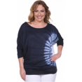 thumbnail image 1 of White Mark Universal PS124TD-Navy-2XL Plus Size Tie Dye Top-Tunic, 2 Extra Large, 1 of 1