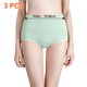 thumbnail image 2 of Bragas de algodón de cintura alta para mujer, 3 uds., bragas transpirables de microretracción de algodón puro Zhivalor BST3057786-3, 2 of 5