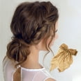 thumbnail image 2 of Unique Bargains 1 Pc Bow Ribbon French Barrette Hair Clips Hairdo Clip Champagne, 2 of 5