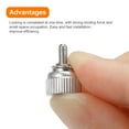 thumbnail image 4 of 5 Pack M3x0.5x7.37mm Computer Case Thumbscrews, Knurled Head Spring Screw, Silver White, 4 of 6